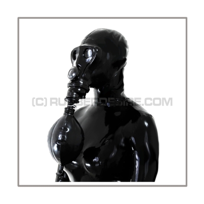 SIMIAN gasmask-system HEAVY-LB-A with separate openface-hood and rebreathing-bag-set